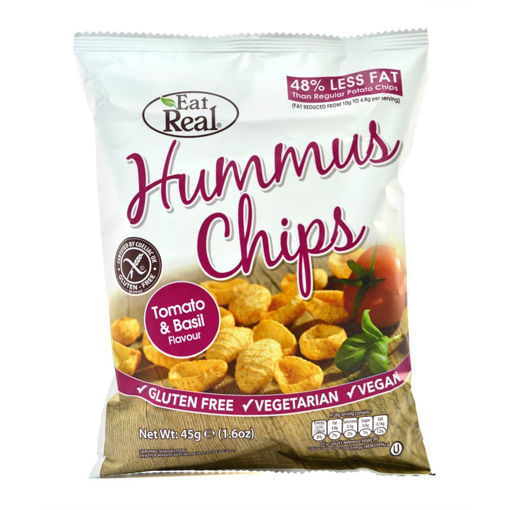 Picture of EAT REAL CHIPS HUMMUS TOMATO BASIL 45G